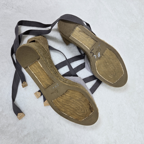 Castaner Carina Espadrilles Size 38/8 US Blue Made In Spain Wedge Platform - Picture 6 of 7